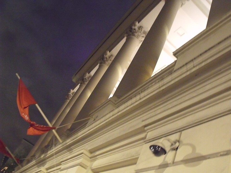 The Royal Opera House exterior on Bow Street, Covent Garden, London
