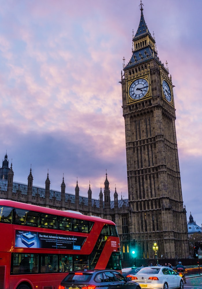 A traveller exploring central London