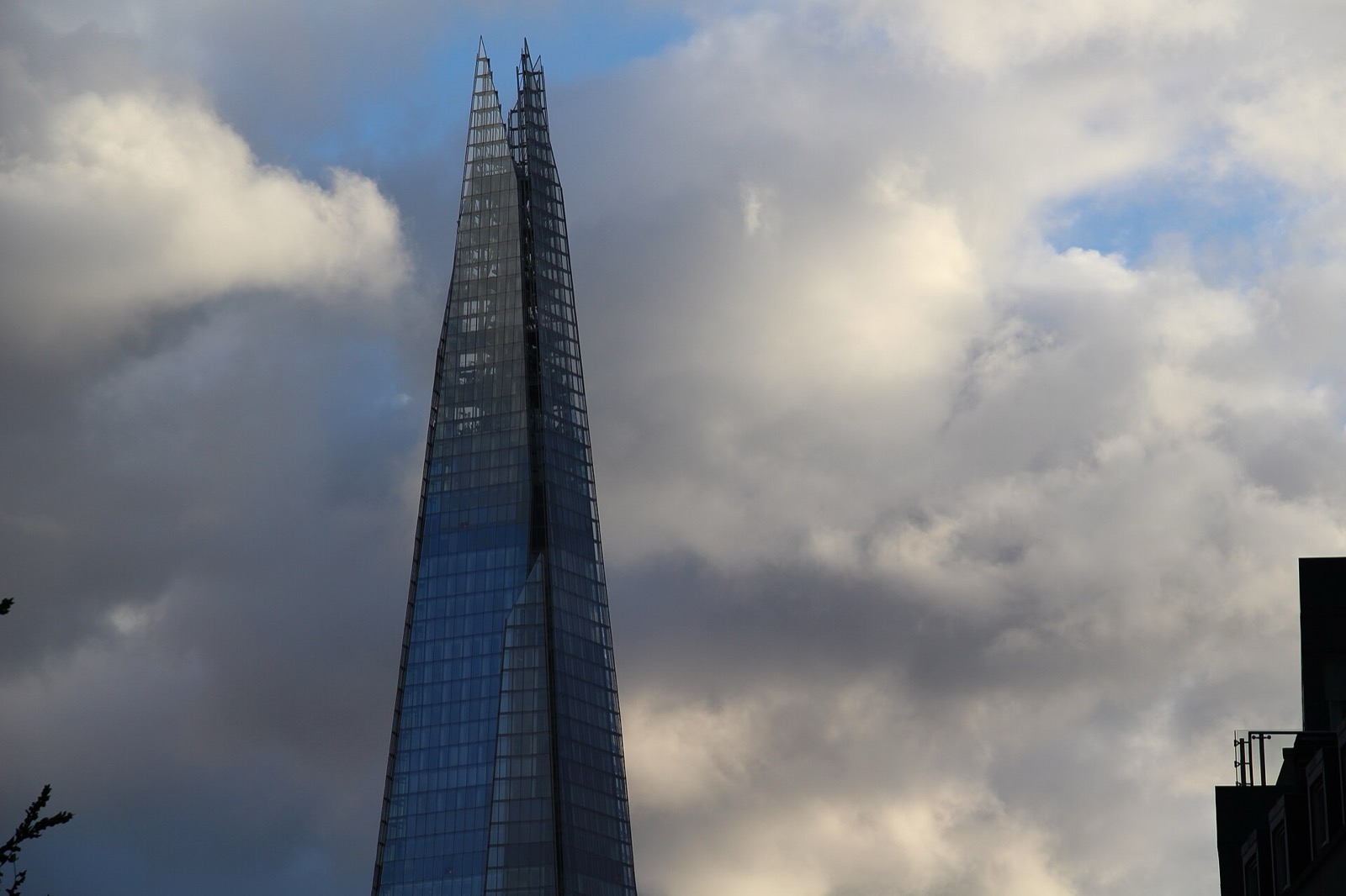 The Shard skyscraper housing Shangri-La The Shard hotel above the London skyline