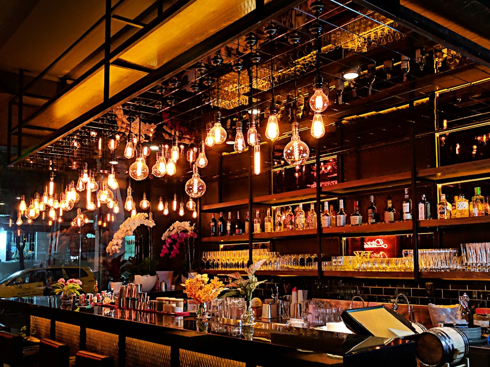 Moody lounge bar with atmospheric lighting — photo 1